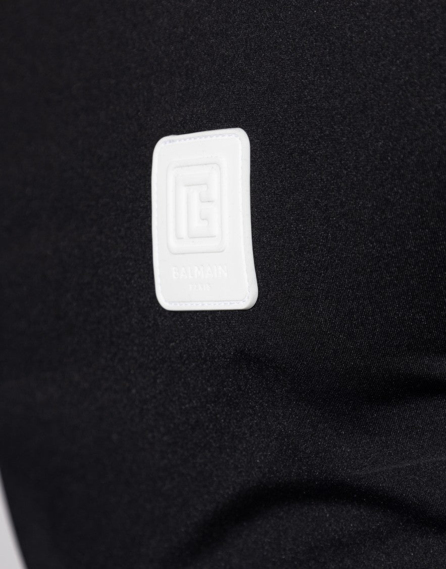 Balmain Raglan Logo Patch T-Shirt