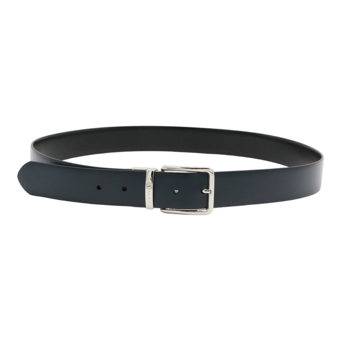 Canali Matte Finish Belt With Polished Rectangular Buckle