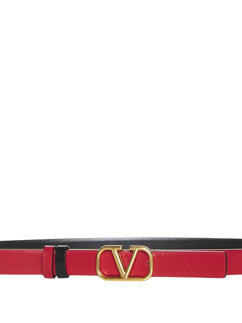 Valentino Cultura Slim V-Buckle Belt