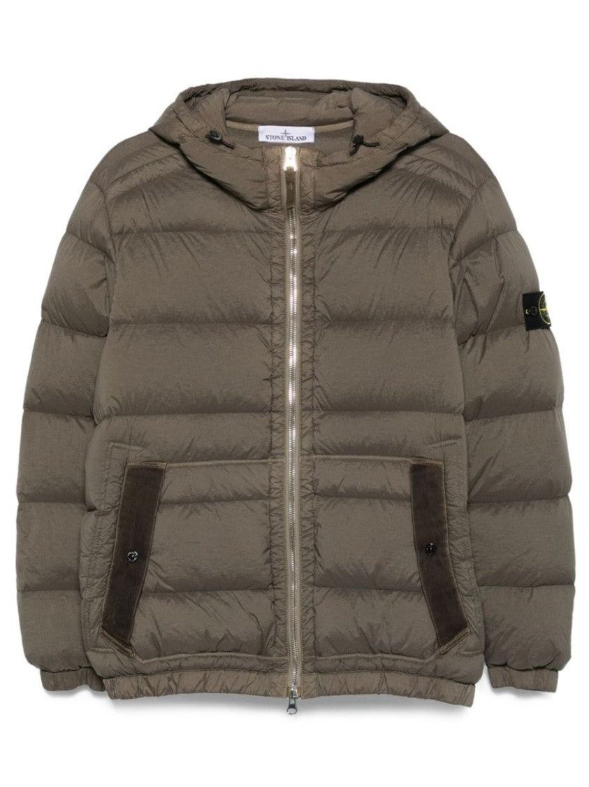 Stone Island Brown Quilted Down Jacket
