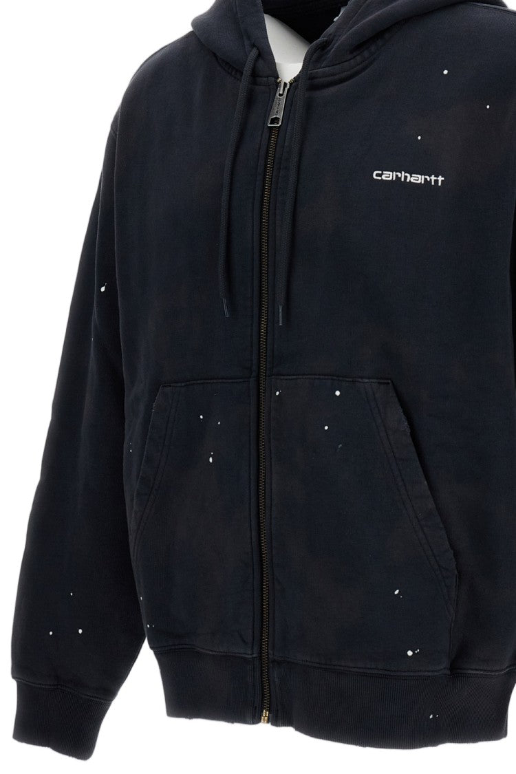Carhartt Wip Black Painter Cotton Jersey Hoodie