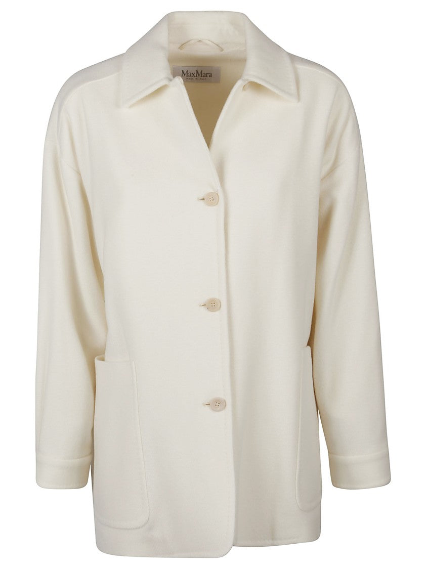 Max Mara Eligio Cream Alpaca Blend Jacket