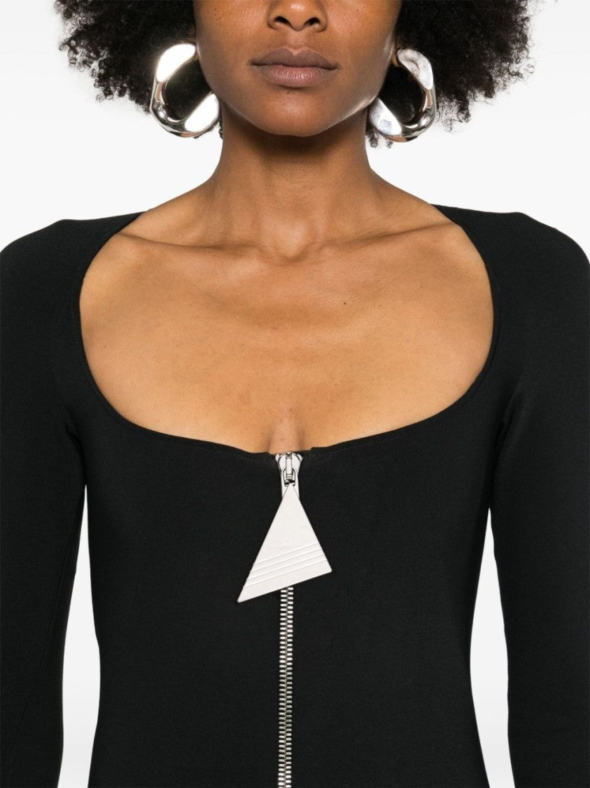 The Attico Fitted Black Mini Dress