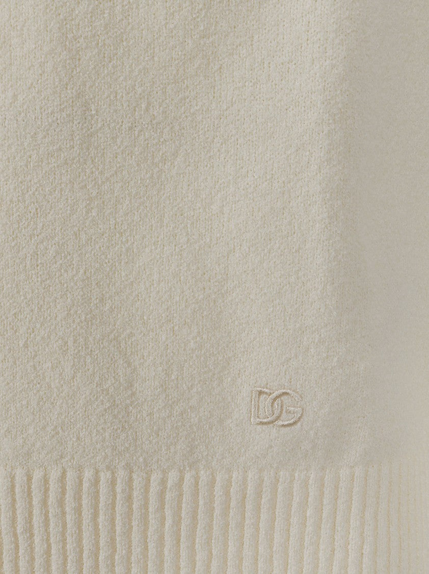 Dolce & Gabbana Textured Knit Polo Shirt With Discreet Logo