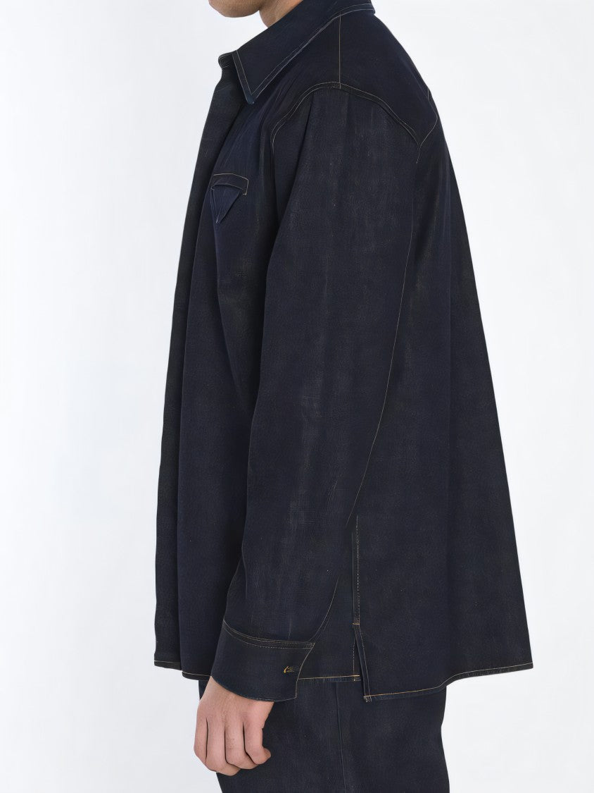 Bottega Veneta Black Long-Sleeve Shirt