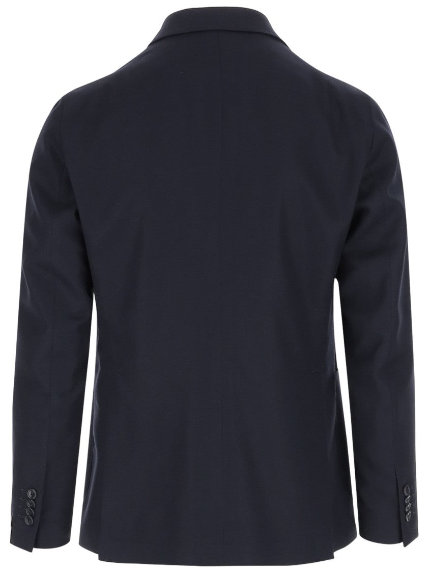 Tagliatore Stretch Wool Double-Breasted Jacket With Tailored Fit