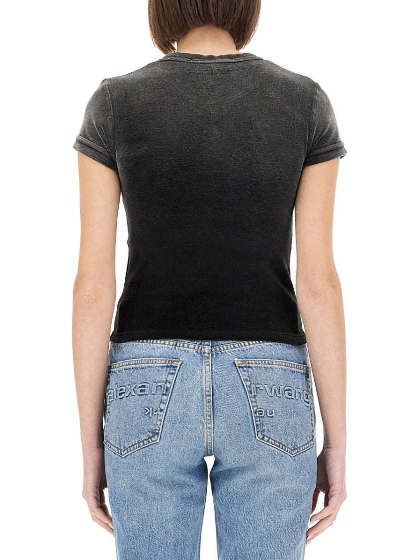 T By Alexander Wang Slim Fit Black T-Shirt