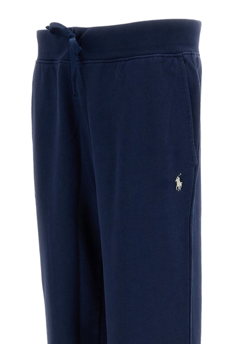 Polo Ralph Lauren Blue Wide-Leg Cotton Sweatpants
