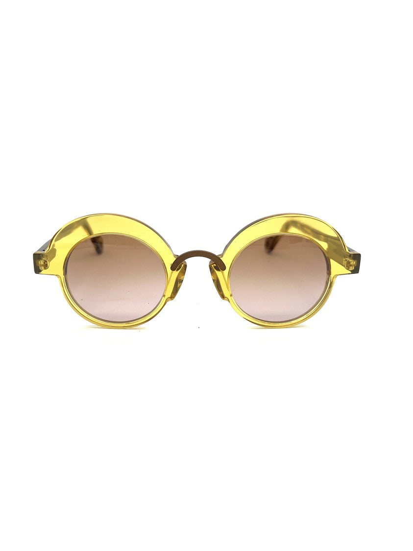 Anne & Valentine Bold Round Sunglasses With Vibrant Yellow And Orange Hues
