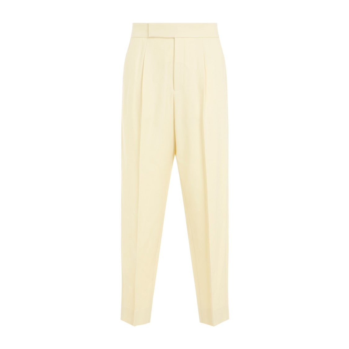 Fear Of God Single Pleat Tapered Cream Wool Trousers