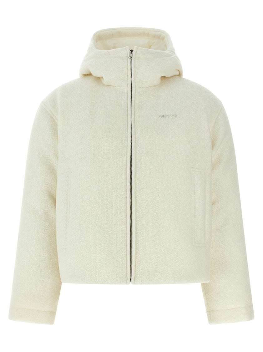 Gucci Cropped Bouclé Wool Jacket With Goose Down Padding
