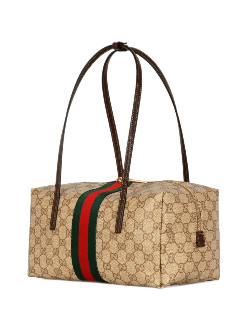 Gucci Monogram Web Stripe Rectangular Shoulder Bag
