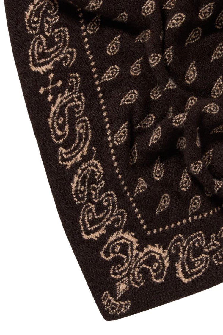 Guest In Residence Cocoa/Dune Wild Rag Reversible Paisley Cashmere Scarf
