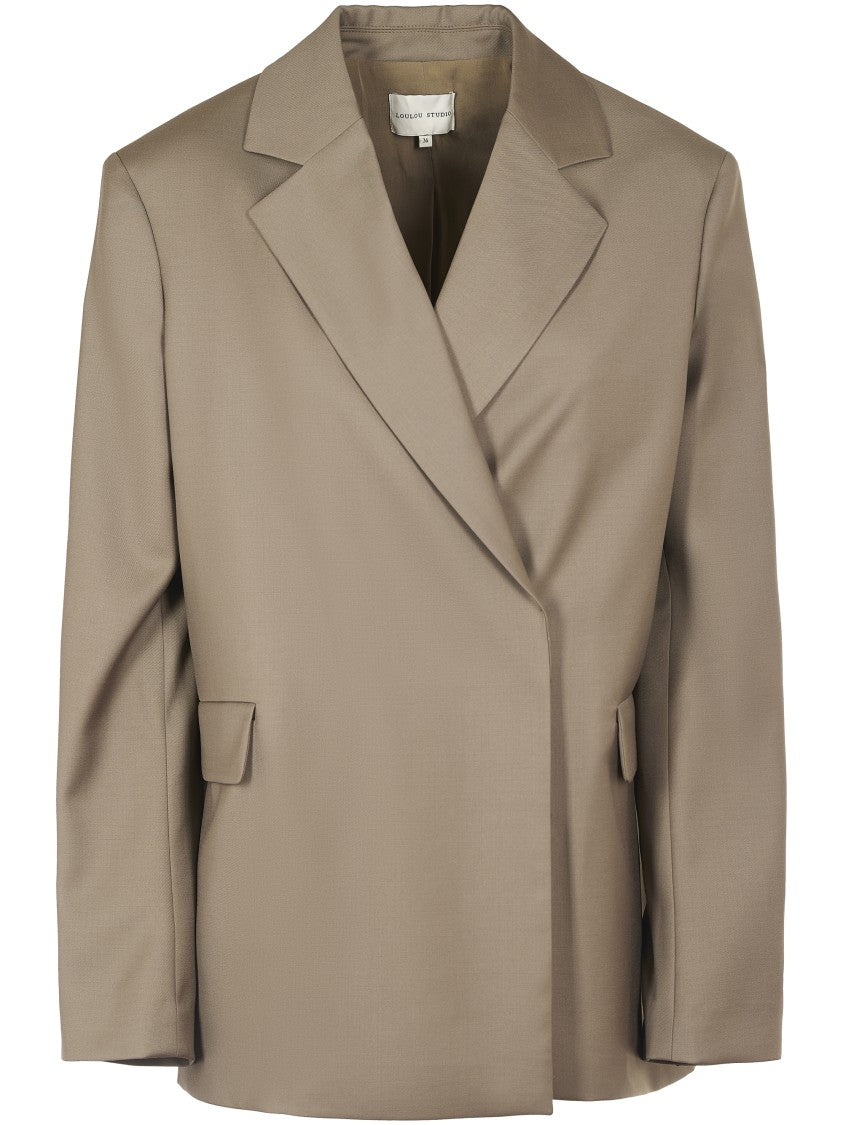 Loulou Studio Double-Breasted Tailored Jacket With Wide Lapels
