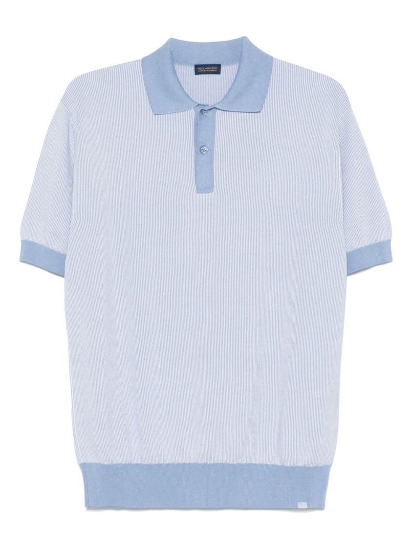 Paul & Shark Baby Blue Polo With Classic Collar And Button Fastening