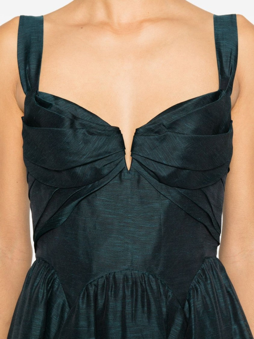 Zimmermann Midi Dress With Structured Bodice