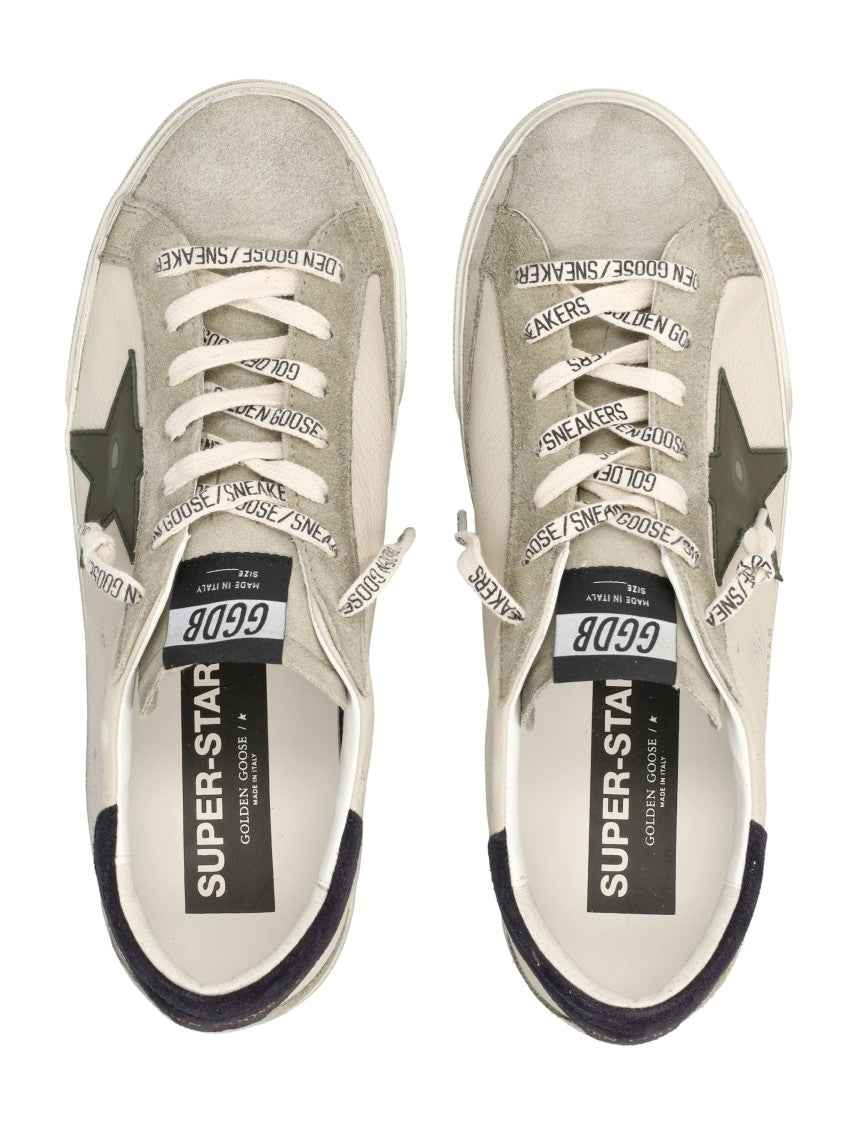 Golden Goose Distressed Low-Top Sneakers With Iconic Star Emblem