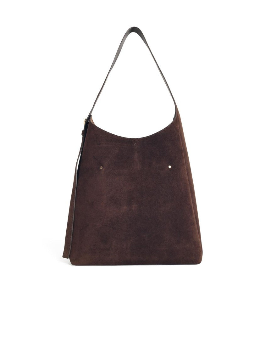 Tory Burch 'Hobo Romy' Dark Brown Suede Bag