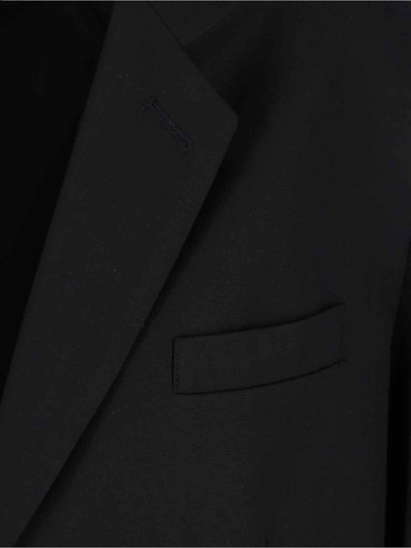 The Frankie Shop Single-Breasted Black Blazer With Classic Lapels