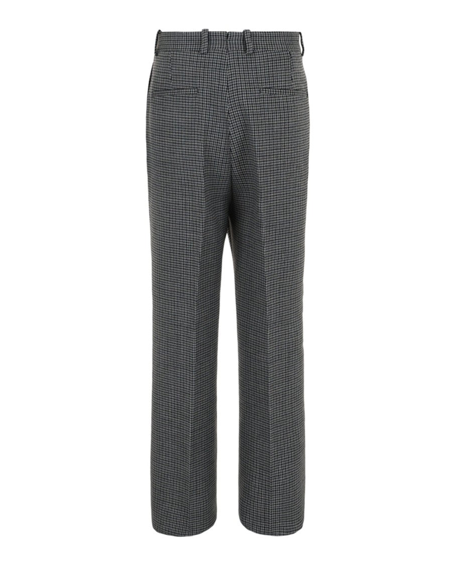 Ferragamo Houndstooth Wool Trousers