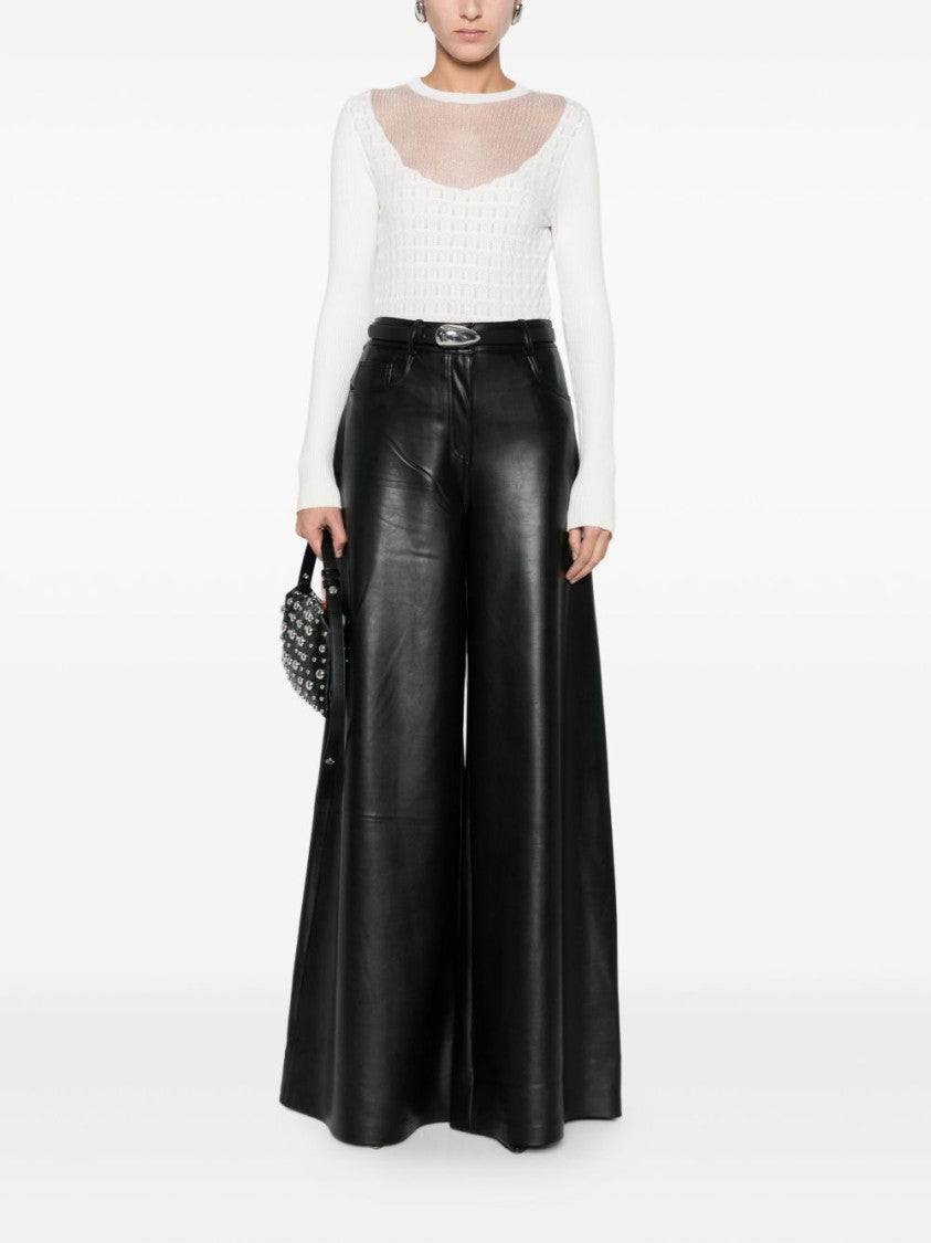 Twin-Set Textured Knit Sweater With Layered Collar Detail