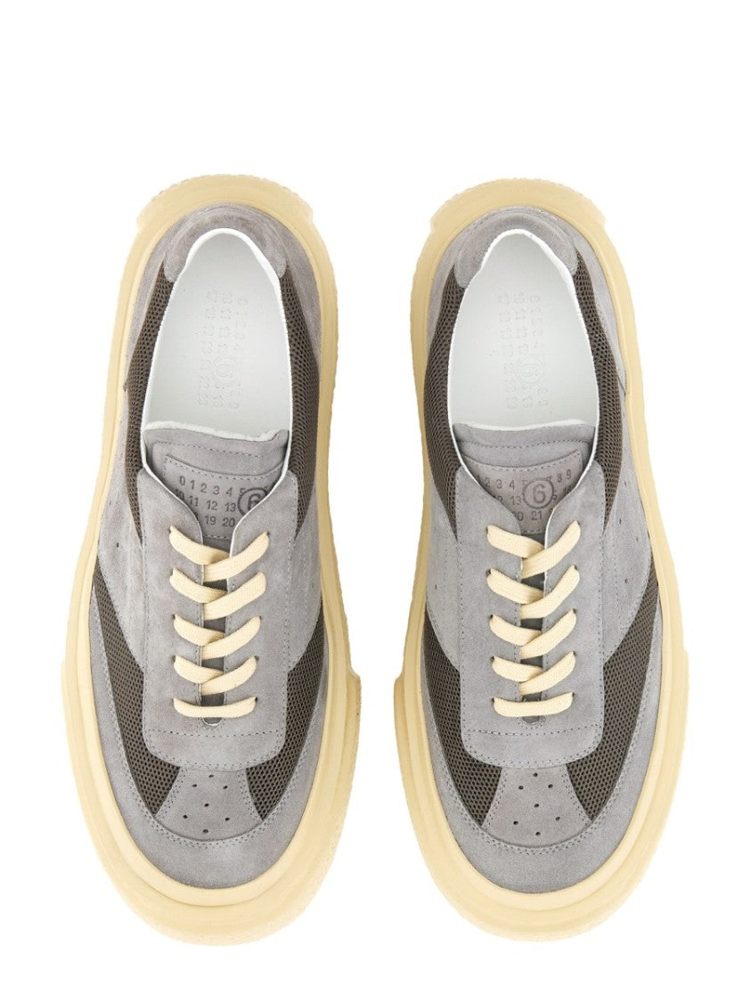 Mm6 By Maison Margiela Contemporary Leather Sneakers With Chunky Sole
