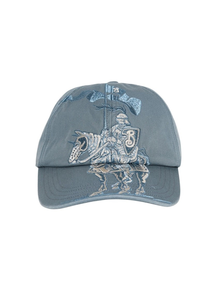 Burberry Equestrian Knight Design Baseball Cap Flood Blue