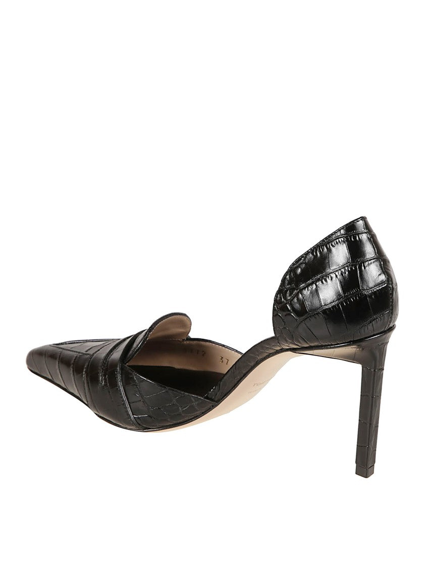Tom Ford Pointed Toe Pumps In Stamped Crocodile Leather