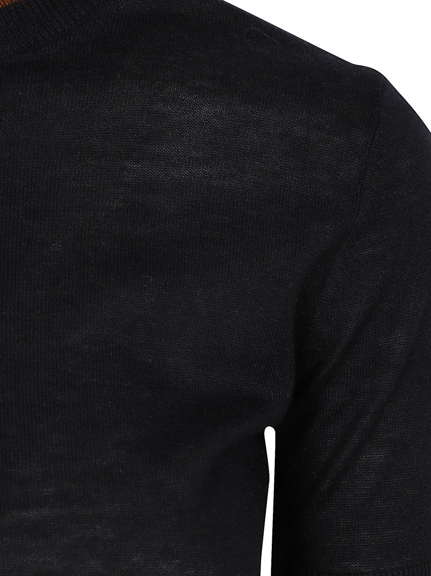 Max Mara Cropped Fitted Top With Short Sleeves And Keyhole Closure