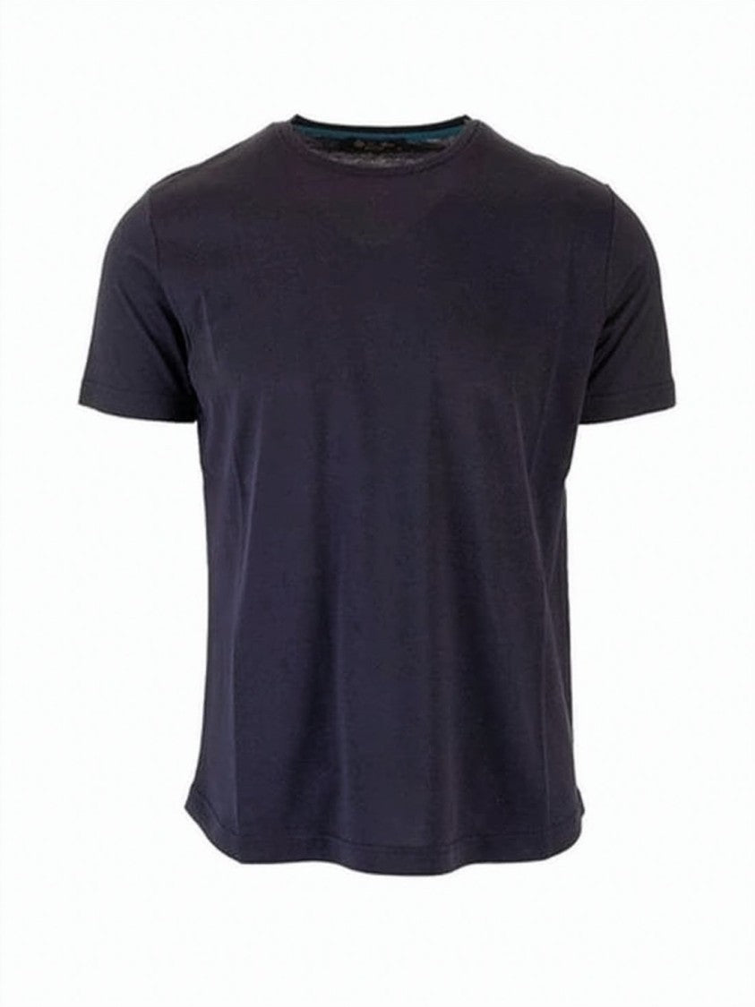 Loro Piana Short-Sleeved Crew Neck T-Shirt In Silk-Cotton Blend