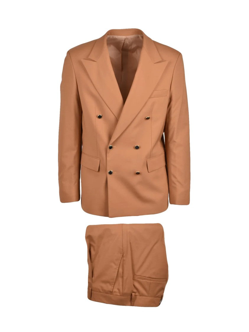 Marsem Gold Virgin Wool Polyester Elastane Men Suit