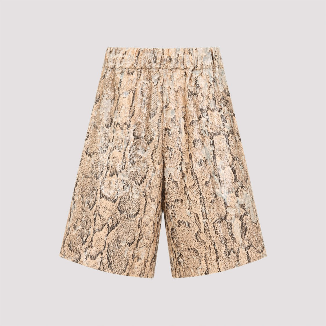 Dries Van Noten Pomy Bis Beige Cotton Bermuda Shorts
