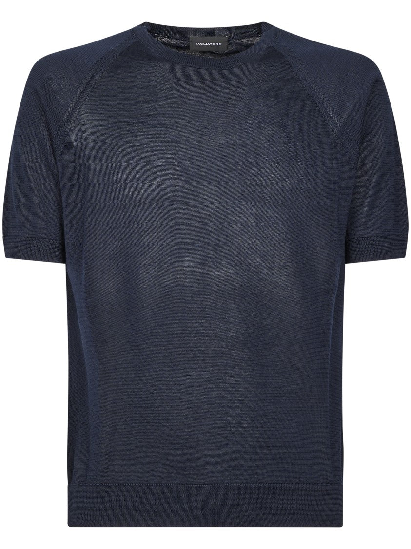 Tagliatore Lightweight Crew Neck T-Shirt With Raglan Sleeves