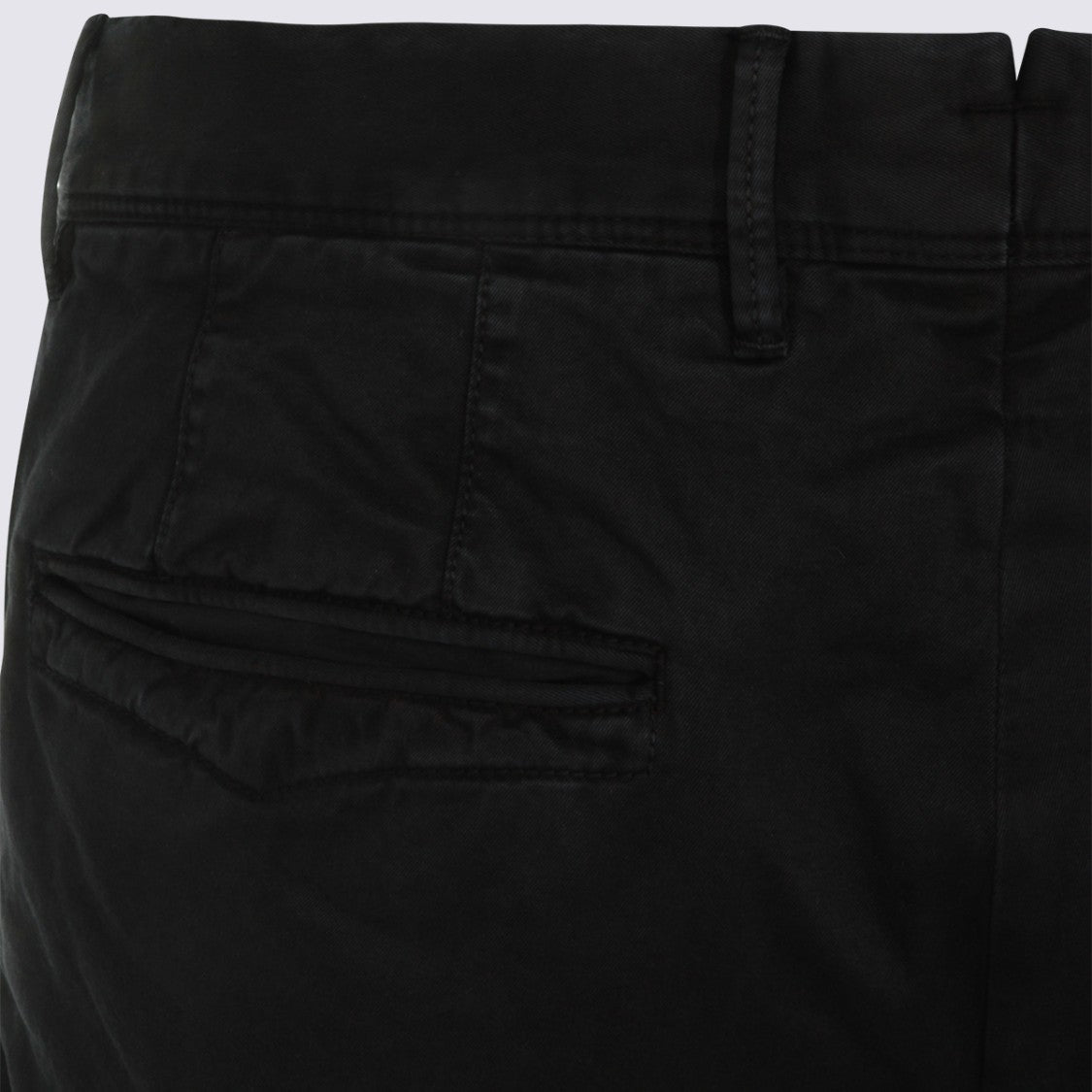 Incotex Tailored Black Shorts With Button Closure