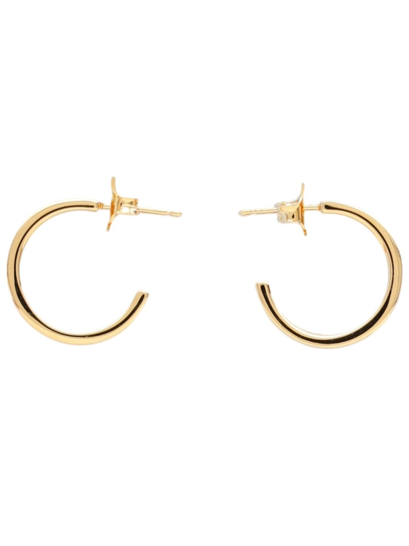 Mm6 By Maison Margiela Gold Hoop Minimalist Earrings