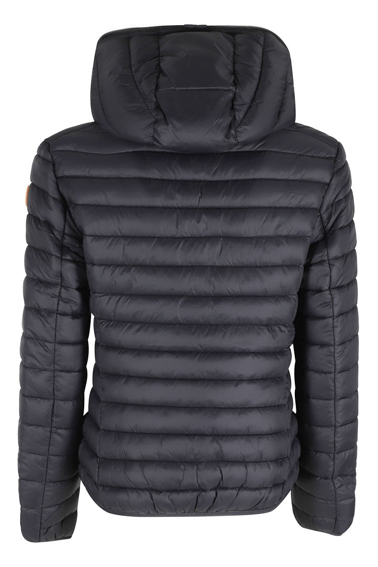 Save The Duck Black Hooded Daisy Quilted Daisy Down Jacket