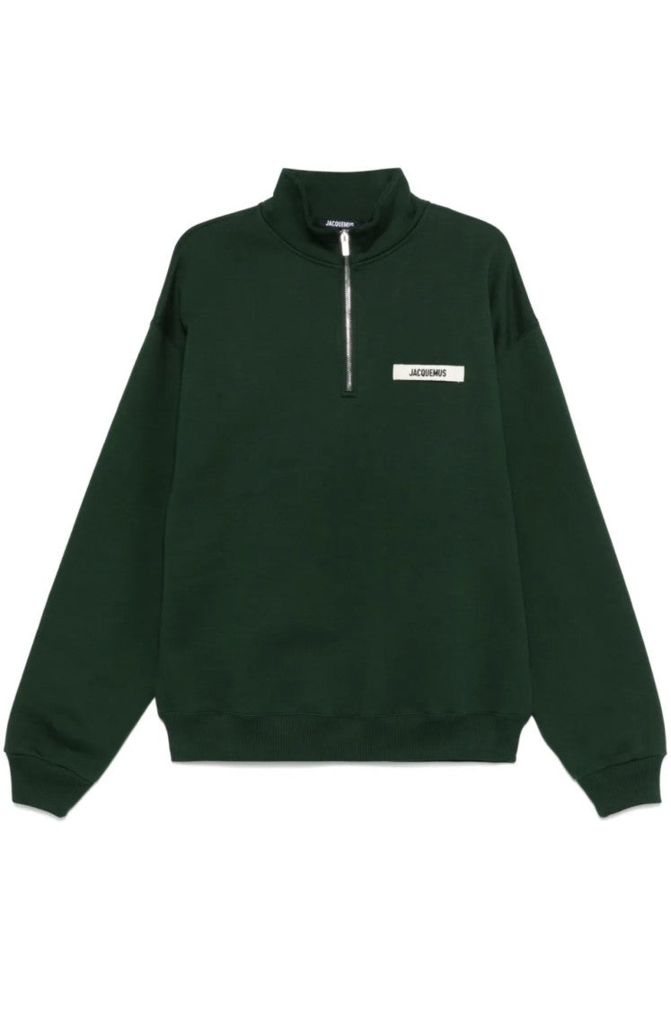 Jacquemus Gros-Grain Logo Zip Sweater