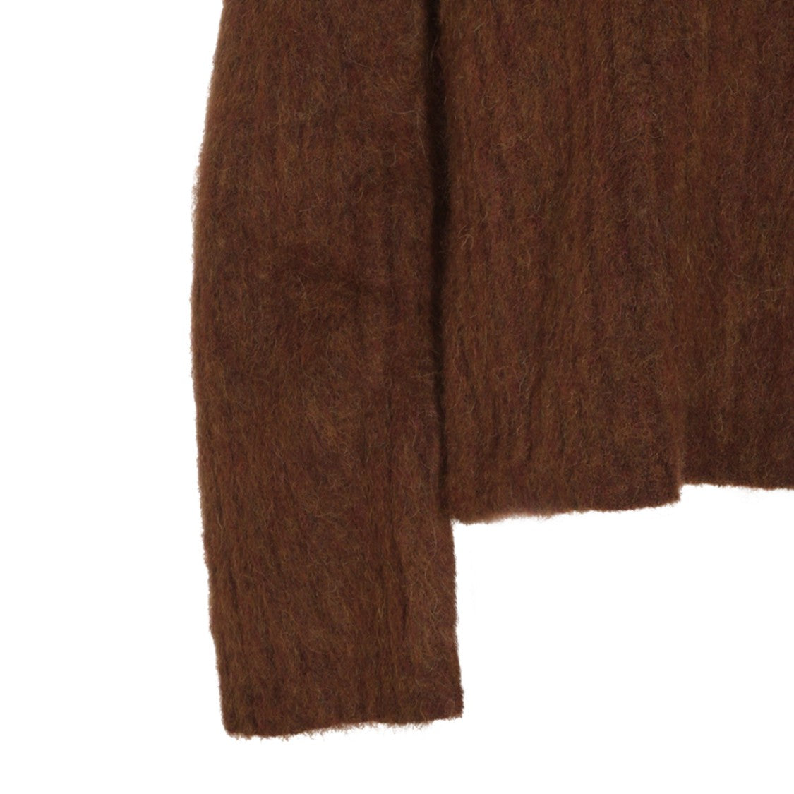 Uma Wang Fuzzy Brown Crewneck Sweater