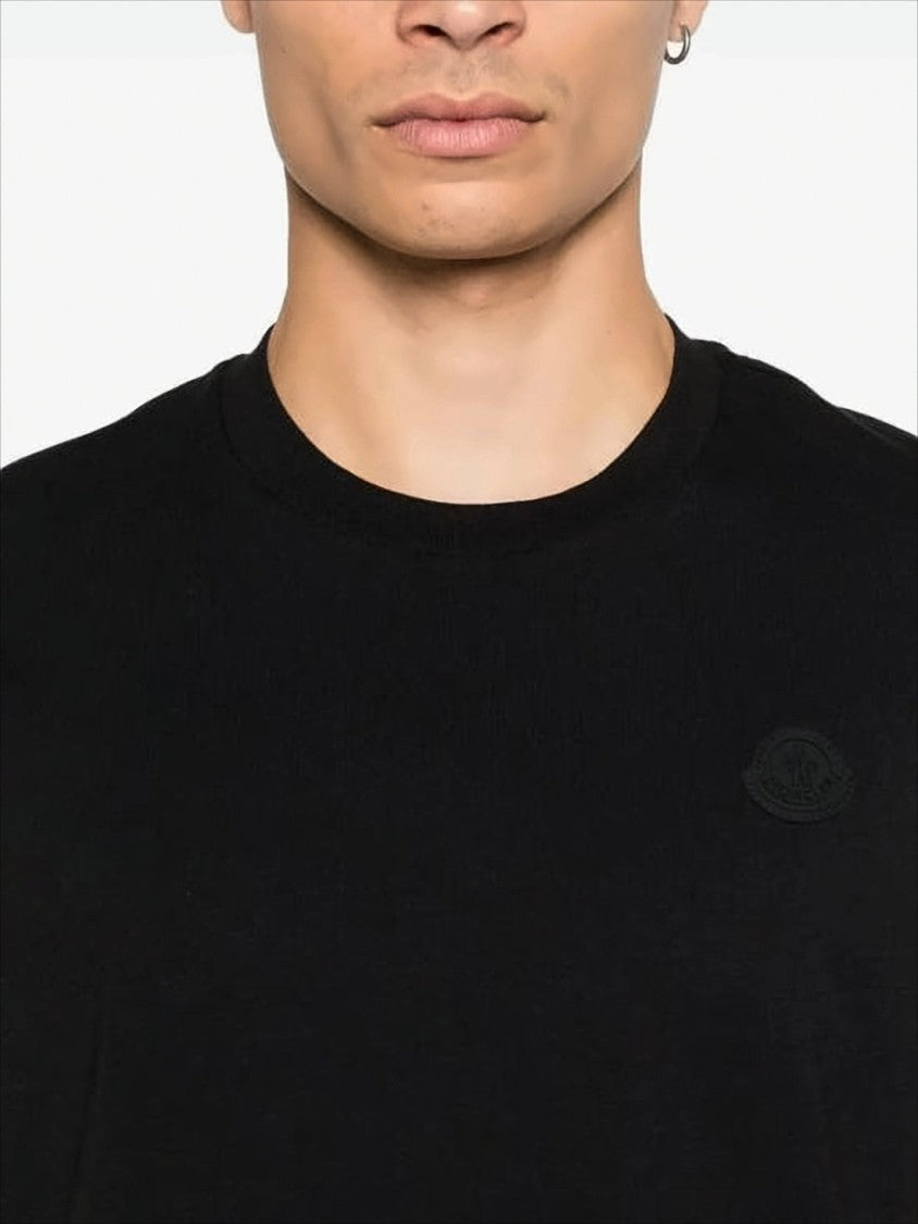 Moncler Cotton T-Shirt With Subtle Logo Patch