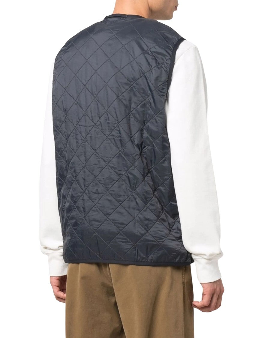 Barbour Diamond-Stitched Pouch-Pocket Quilted Vest