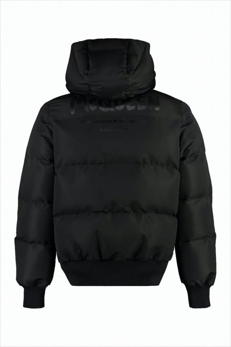 Alexander Mcqueen Structured Padded Jacket With Detachable Hood
