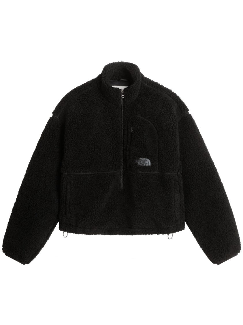 The North Face Cropped Black High Collar Half-Zip Pullover