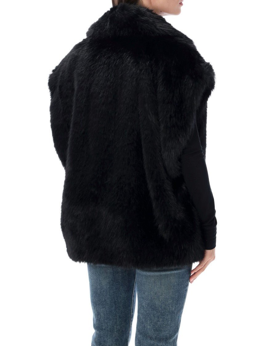 Stand Studio Kinley Boxy Faux Fur Vest