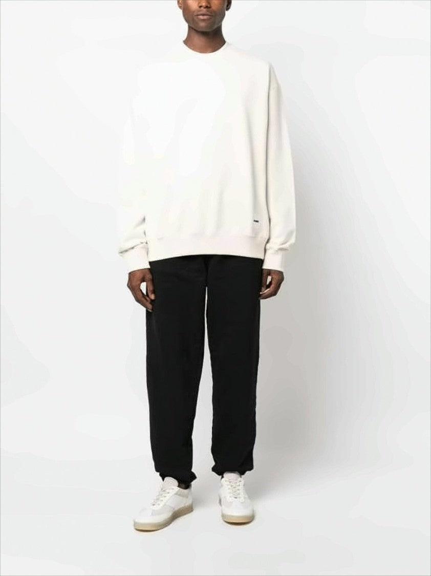 Jil Sander Long-Sleeve Crewneck Sweatshirt With Ribbed Detailing