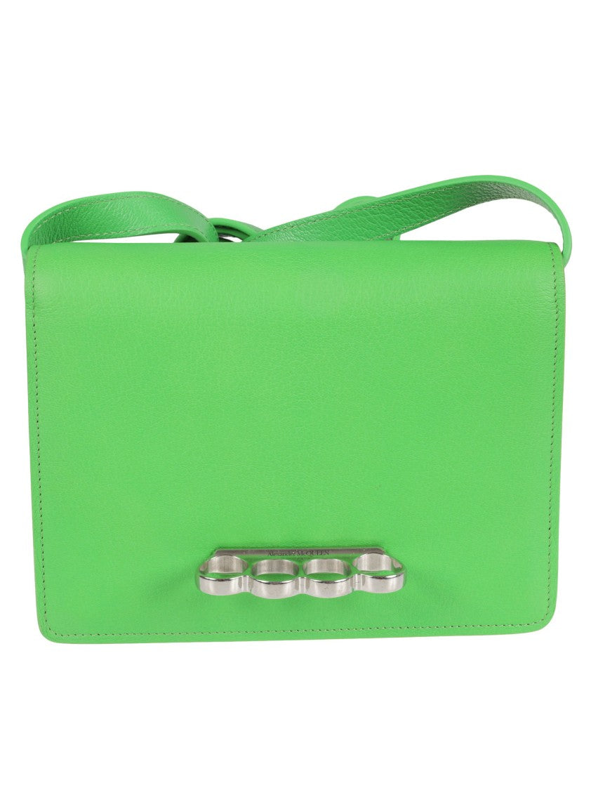 Alexander Mcqueen Rectangular Green Calf Leather Bag