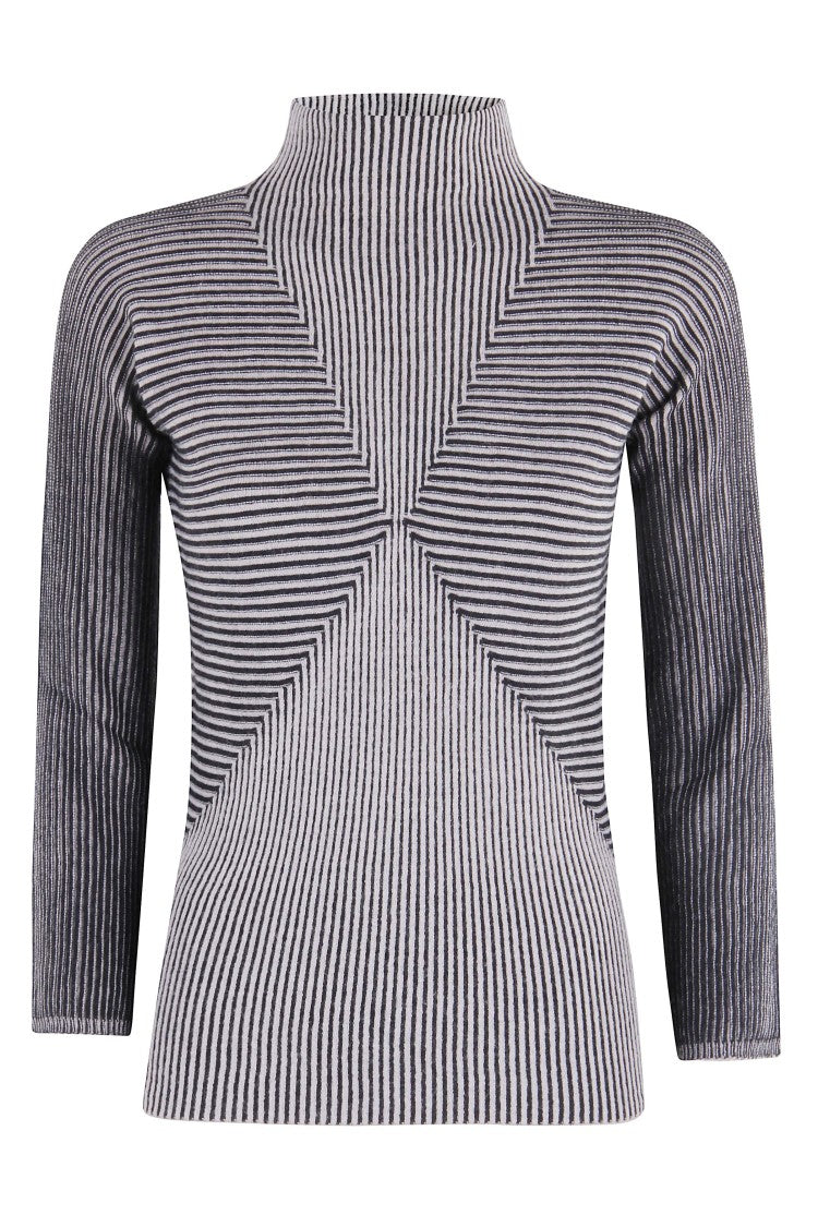 Emporio Armani Link Stitch Sweater With High Collar
