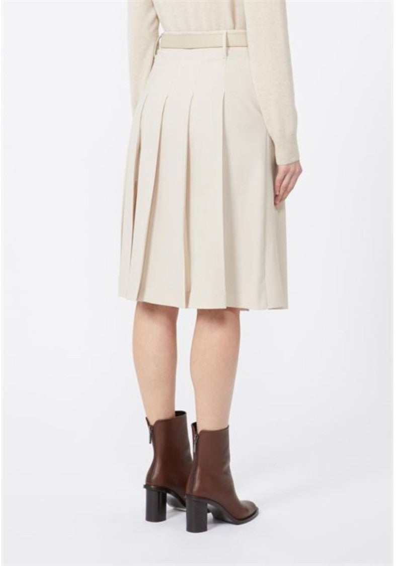Max Mara Structured Midi Skirt With Elegant Pleats