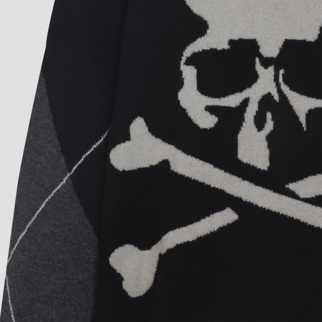 Mastermind Cashmere Cardigan With V-Neckline And Skull Motif