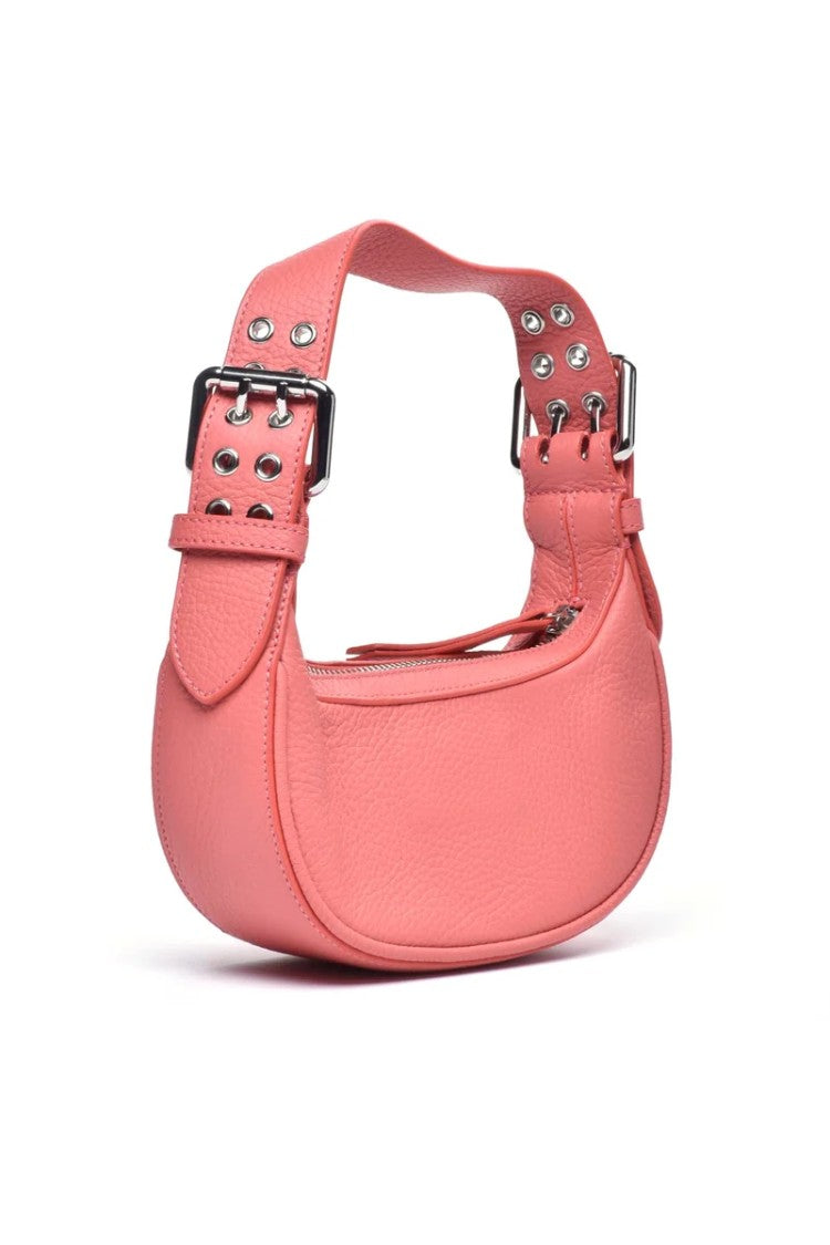 By Far Mini Leather Clutch - Pink