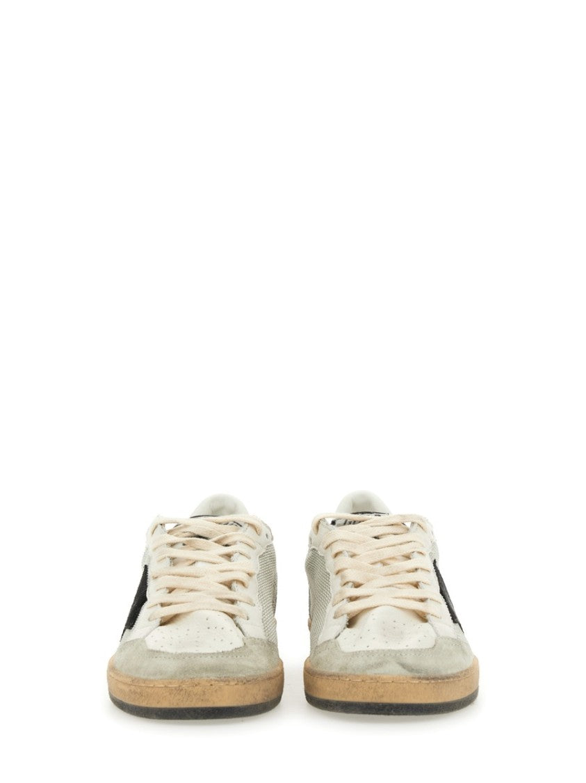 Golden Goose Ball Star Textured Mesh Suede Polyester-Blend Sneakers